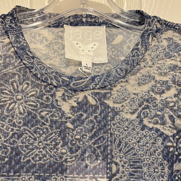 Johnny Was Navy Floral Long Sleeve Dress - Picture 8 of 12